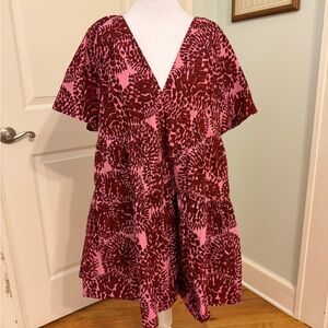 A.L.C. Women's Mini Dress in Pink and Red